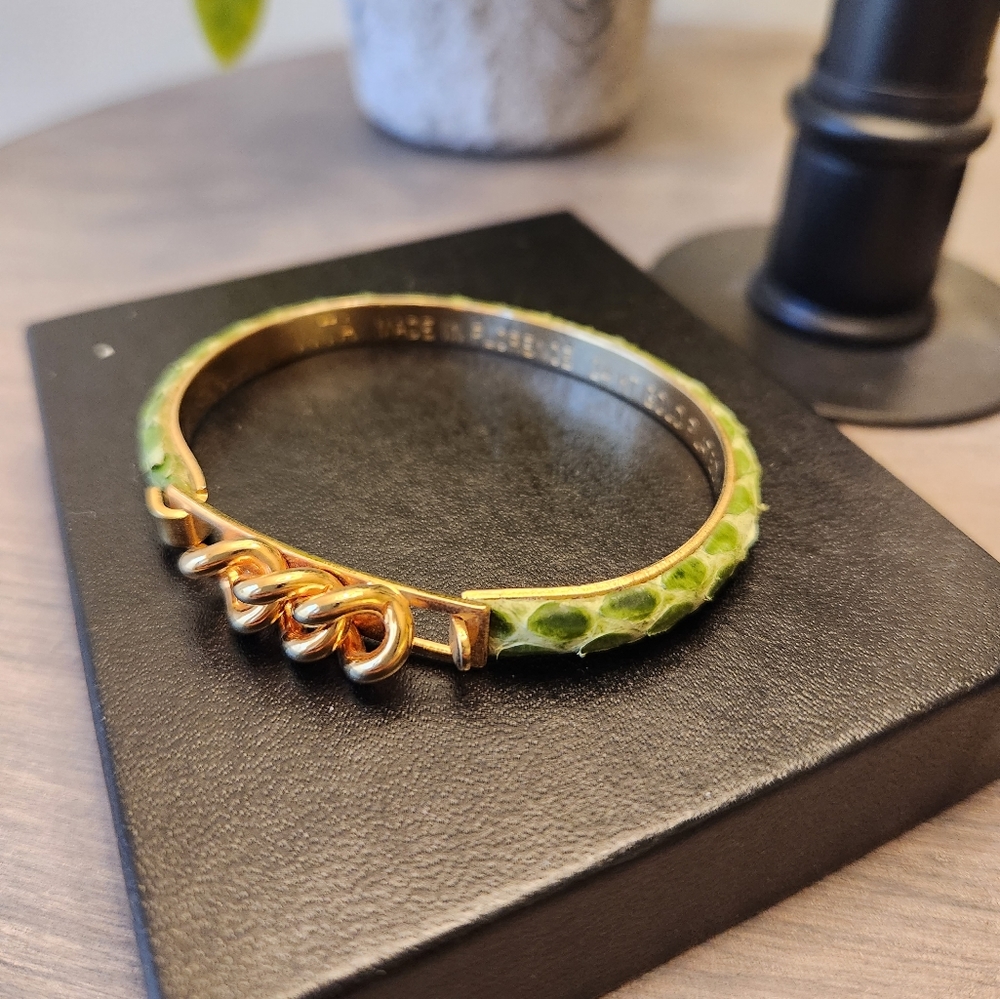 Vita Snakeskin Bracelet 24K Gold Plated